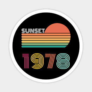 Sunset Retro Vintage 1978 Magnet